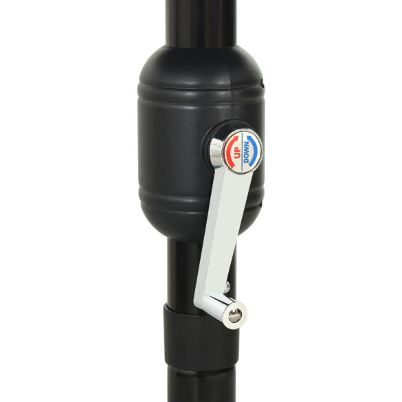 Umbrelă Grădină 3 Niveluri - Aluminiu Negru - Protecție UV