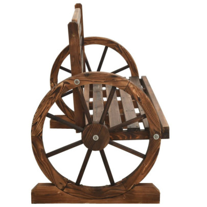 Bancă Grădină Lemn Masiv Brad - 112 cm - Design Rustic