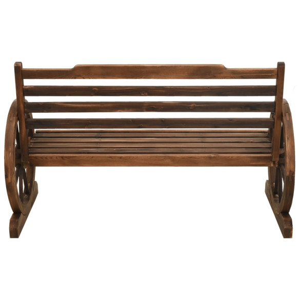 Bancă Grădină Lemn Masiv Brad - 112 cm - Design Rustic