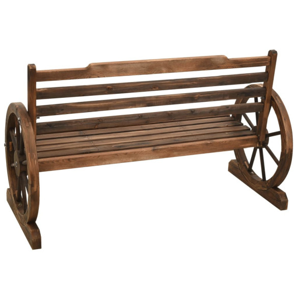 Bancă Grădină Lemn Masiv Brad - 112 cm - Design Rustic