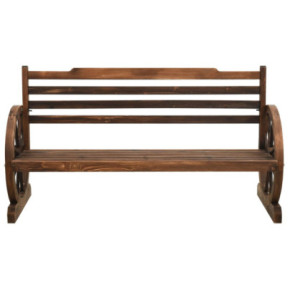 Bancă Grădină Lemn Masiv Brad - Design Rustic | Livrare Gratuită 2