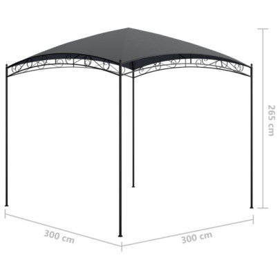Pavilion Antracit 3x3m - Cort Exterior Rezistent 180g/m²