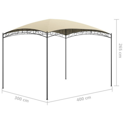 Pavilion exterior crem 3x4m - Cort protecție ploaie și soare
