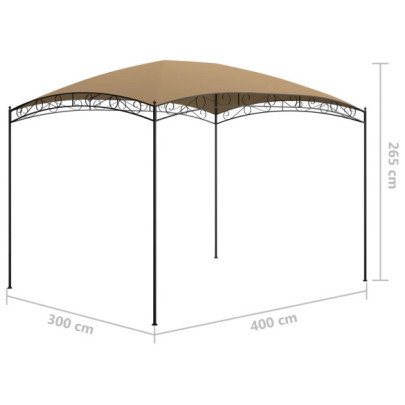 Pavilion Exterior Gri Taupe 3x4m - Cort Protecție