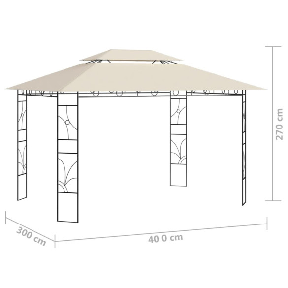 Pavilion Garden Crem 4x3m | Cort exterior rezistent