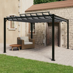 Pavilion Grădină cu Acoperiș Jaluzea Antracit 3x3m