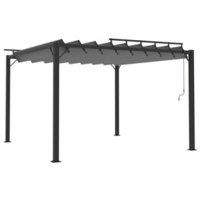 Pavilion Grădină cu Acoperiș Jaluzea Antracit 3x3m 2