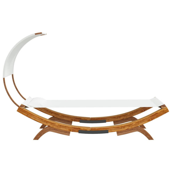 Pat Exterior cu Baldachin - Lemn Masiv - Livrare Gratuita