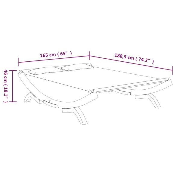 Pat Exterior Antracit - Lemn Masiv Curbat 165x188,5 cm
