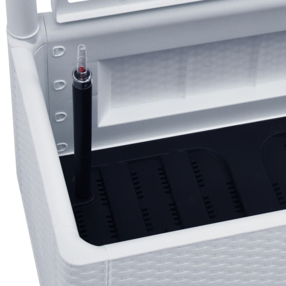 Strat Grădină Înălțat cu Spalier și Sistem Auto-Udare - Alb