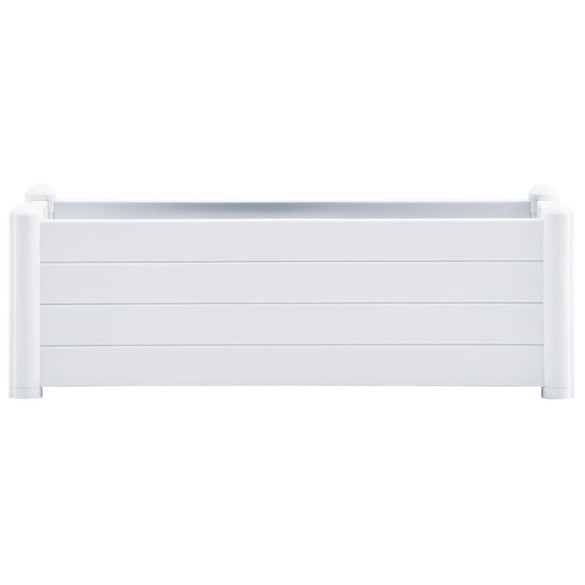 Strat Înălțat Grădină Alb - 100x43x35 cm - PP Rezistent