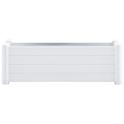 Strat Înălțat Grădină Alb - 100x43x35 cm - PP Rezistent