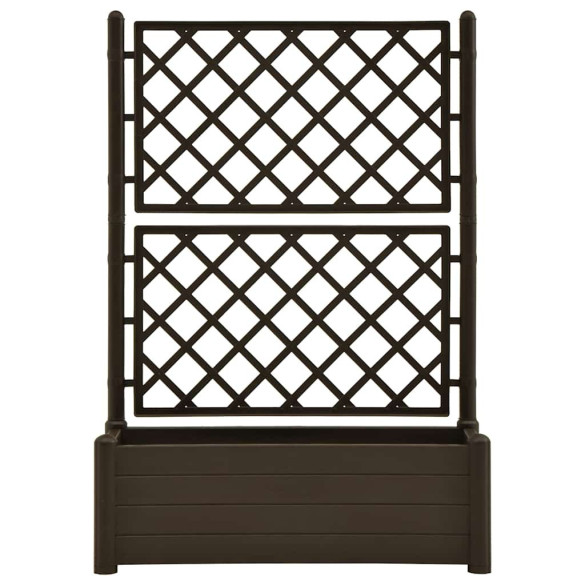 Jardinieră Grădină cu Spalier - Cafeniu - 100x43x142 cm