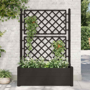 Jardinieră Grădină cu Spalier Antracit 100x43x142cm