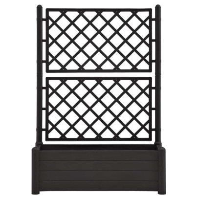 Jardinieră Grădină cu Spalier Antracit 100x43x142cm