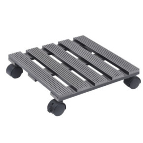 Cărucioare Plante cu Roti 360° - 4 buc., Gri, Capacitate 100kg 2