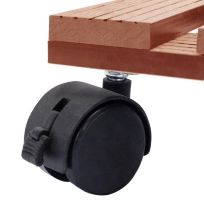 Cărucioare Plante cu Roti - 4 buc - Maro - WPC