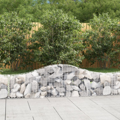 Coșuri Gabion Arcuite Fier Galvanizat | Gard Decorativ Grădină