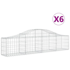 Coșuri Gabion Arcuite Fier Galvanizat - Gard Decorativ 2