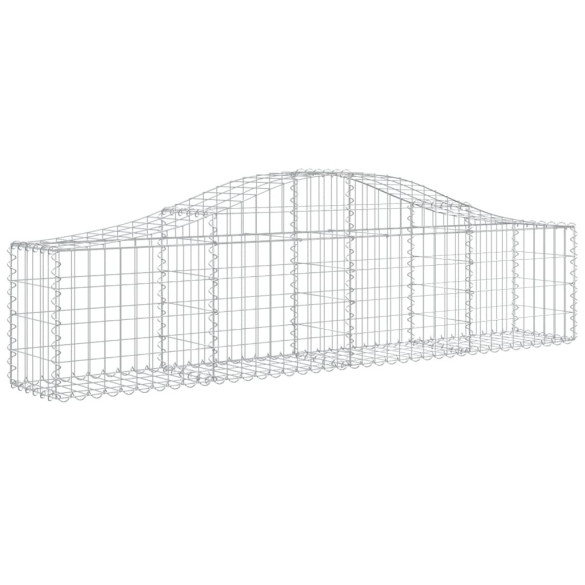 Coșuri Gabion Arcuite 7 Bucăți - Fier Galvanizat 200x30x40/60cm