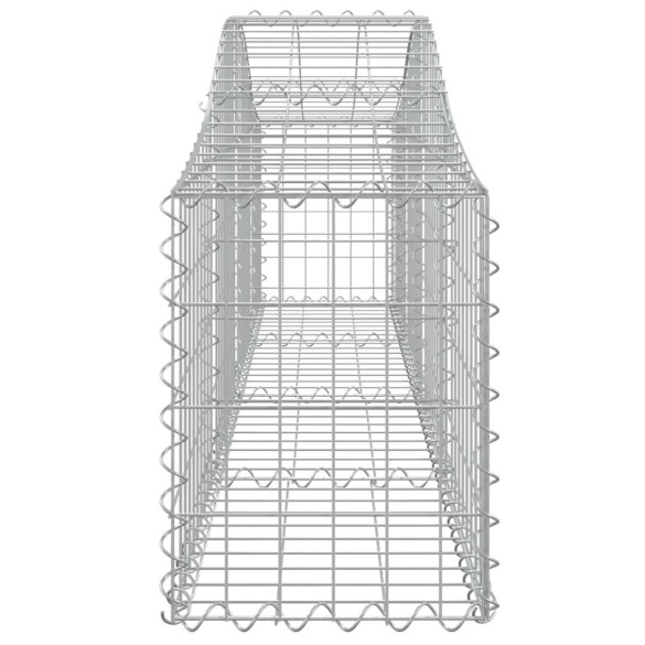 Coșuri Gabion Arcuite 7 Bucăți - Fier Galvanizat 200x30x40/60cm