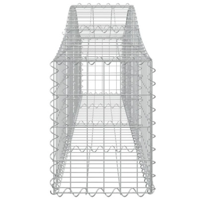 Coșuri Gabion Arcuite 7 Bucăți - Fier Galvanizat 200x30x40/60cm