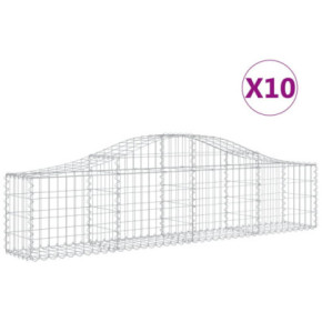 Coșuri Gabion Arcuite Fier Galvanizat - Gard Decorativ 2