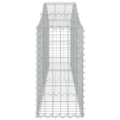 Coșuri Gabion Arcuite 4 Bucăți - Fier Galvanizat 200x30x60/80cm