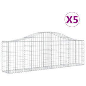 Coșuri Gabion Arcuite Fier Galvanizat - Set 5 bucăți 2