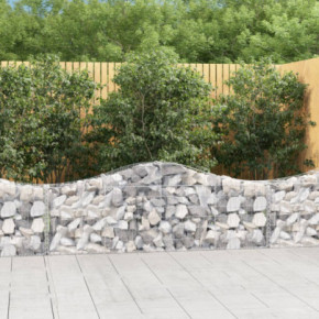 Coșuri Gabion Arcuite Fier Galvanizat - 8 bucăți