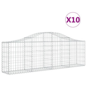 Coșuri Gabion Arcuite 10 buc - Barieră Decorativă Grădină 2
