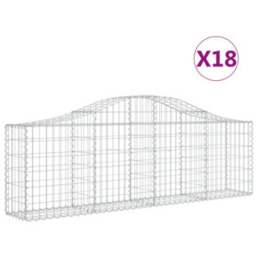 Coșuri Gabion Arcuite 18 buc - Barieră Decorativă Grădină 2