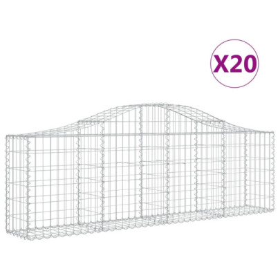 Coșuri Gabion Arcuite Fier Galvanizat - Gard Decorativ
