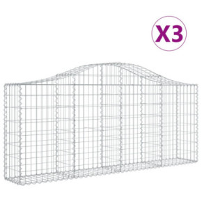 Set Coșuri Gabion Arcuite | Fier Galvanizat | Decor Grădină 2