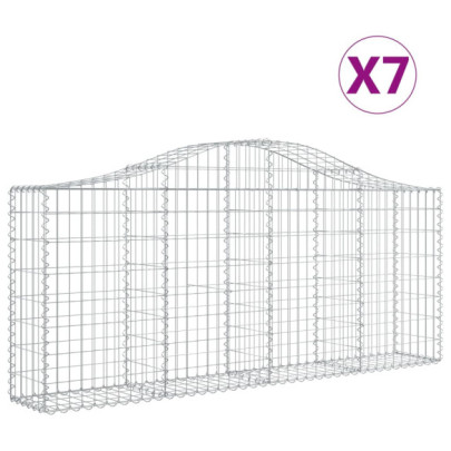Coșuri Gabion Arcuite Fier Galvanizat | Barieră Decorativă Grădină