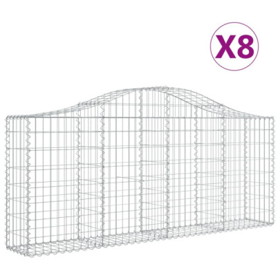 Coșuri Gabion Arcuite Fier Galvanizat - Gard Decorativ