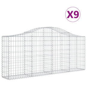 Coșuri Gabion Arcuite | Barieră Decorativă Grădină | Fier Galvanizat 2