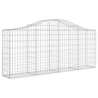 Coșuri Gabion Arcuite Fier Galvanizat - 10 bucăți