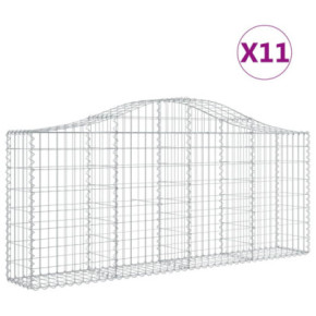 Coșuri Gabion Arcuite Fier Galvanizat - Gard Decorativ 2