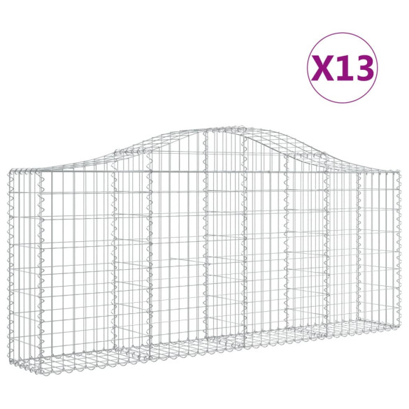 Coșuri Gabion Arcuite Fier Galvanizat | Gard Decorativ