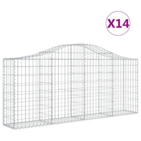 Coșuri Gabion Arcuite Fier Galvanizat - Gard Decorativ 2
