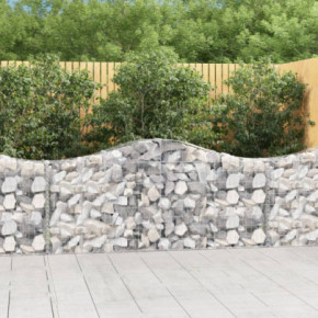 Coșuri Gabion Arcuite Fier Galvanizat - Gard Decorativ