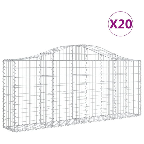 Coșuri Gabion Arcuite 20 buc - Fier Galvanizat | Livrare Gratuită