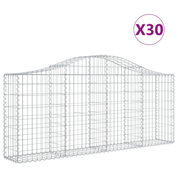Coșuri Gabion Arcuite Fier Galvanizat | Barieră Decorativă Grădină