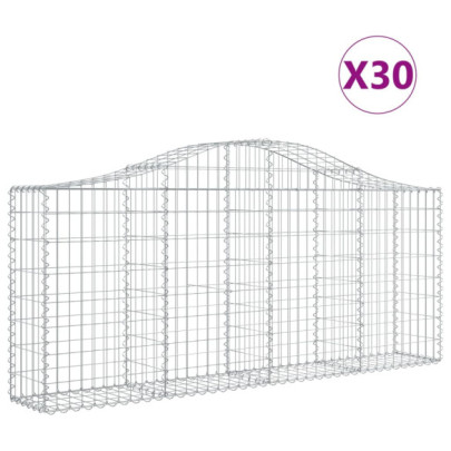 Coșuri Gabion Arcuite Fier Galvanizat | Barieră Decorativă Grădină