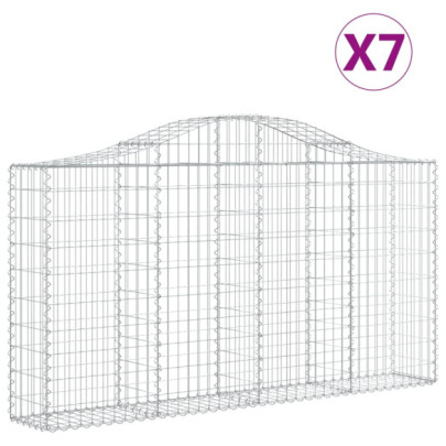Coșuri Gabion Arcuite Fier Galvanizat | Barieră Decorativă Grădină