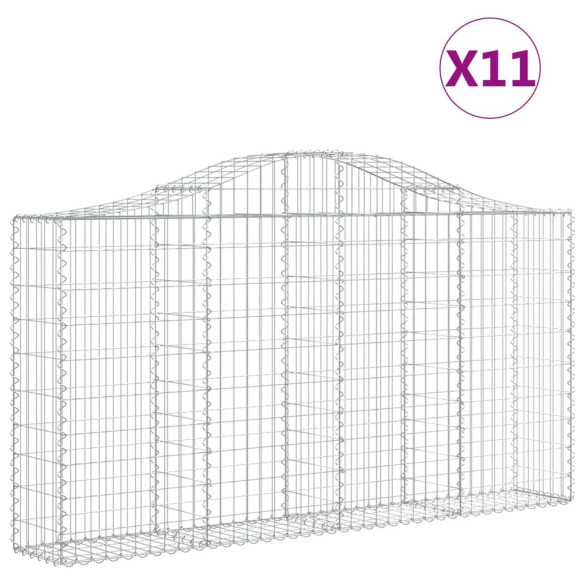 Coșuri Gabion Arcuite Fier Galvanizat | Barieră Decorativă Grădină