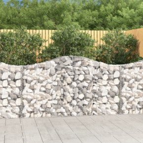 Coșuri Gabion Arcuite Fier Galvanizat - Barieră Decorativă