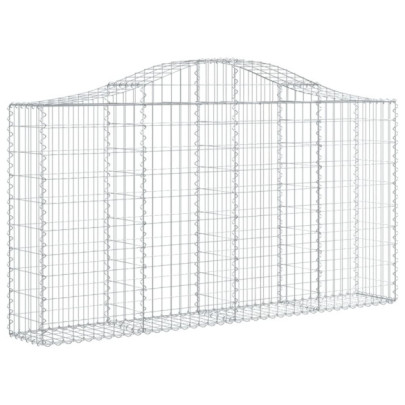 Coșuri Gabion Arcuite 50 buc - Fier Galvanizat | Gard Decorativ
