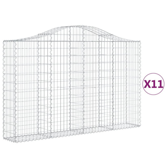 Coșuri Gabion Arcuite Fier Galvanizat - Barieră Decorativă